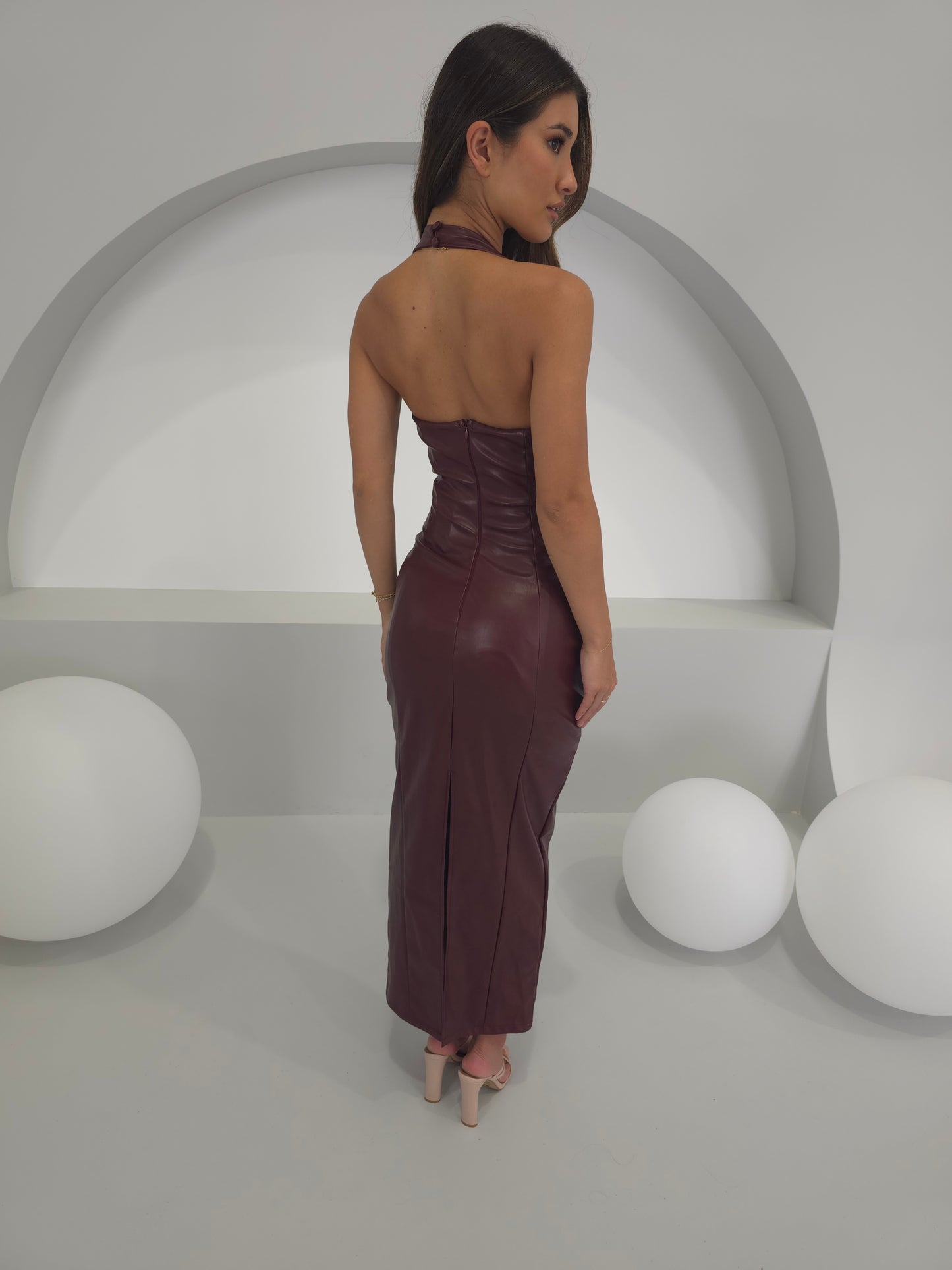 LOUISANA DRESS - MAROON