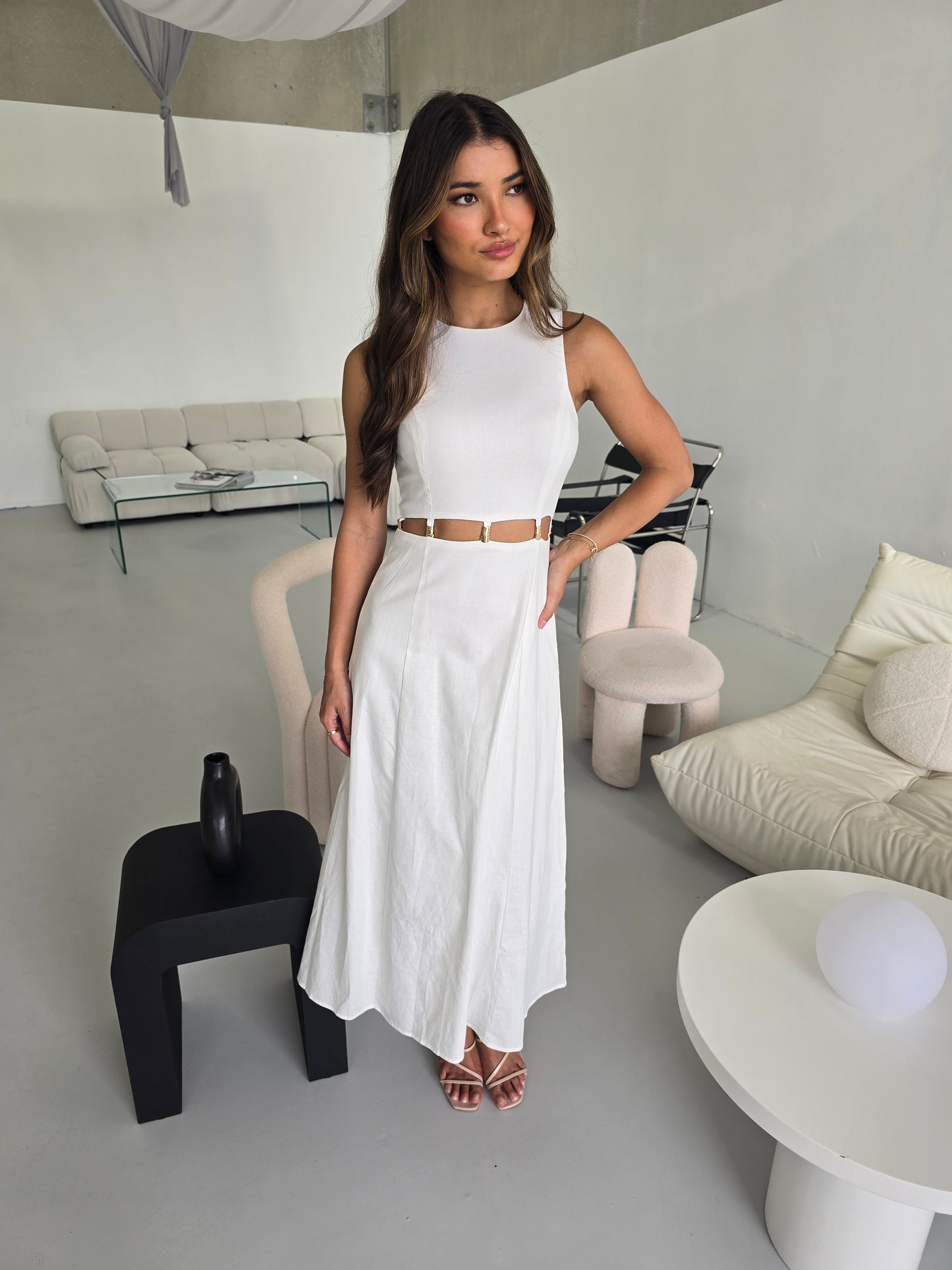 CARALINE DRESS - WHITE