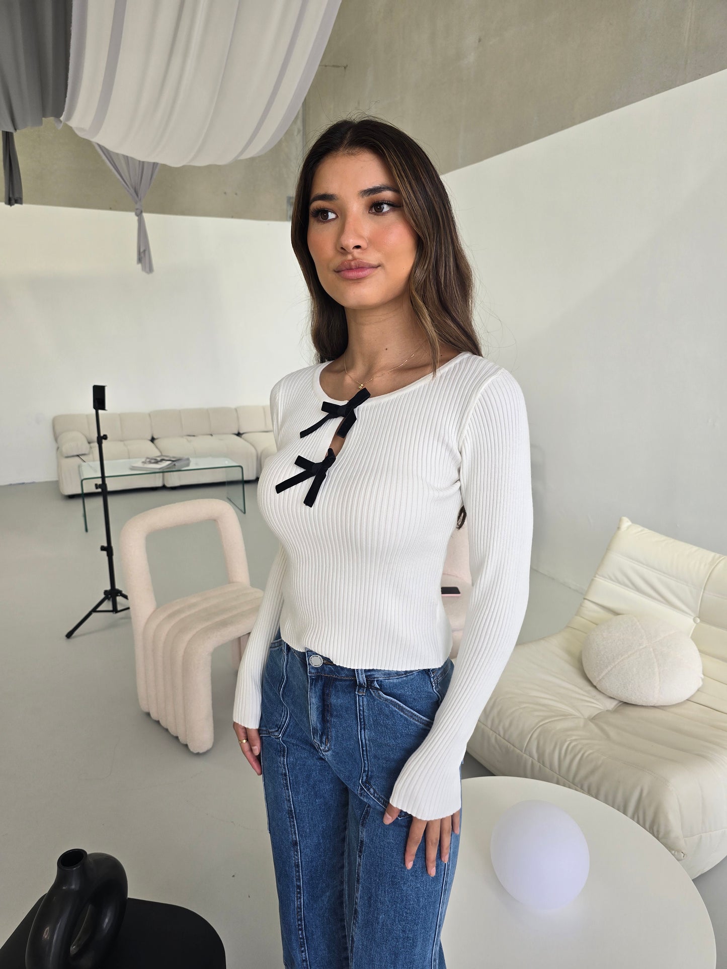 YARIS KNIT TOP - WHITE