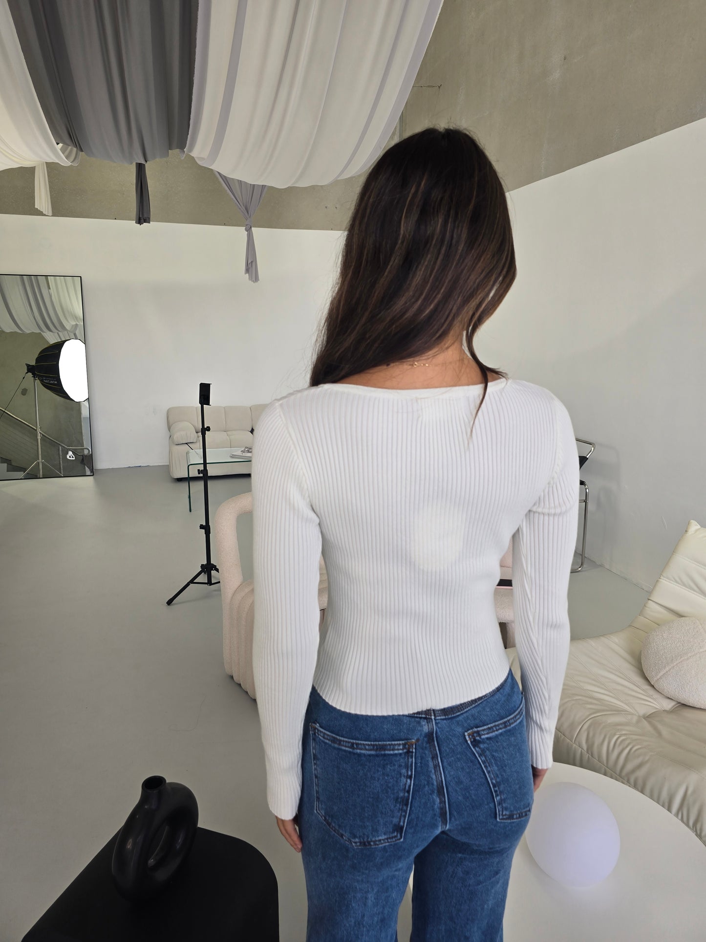 YARIS KNIT TOP - WHITE