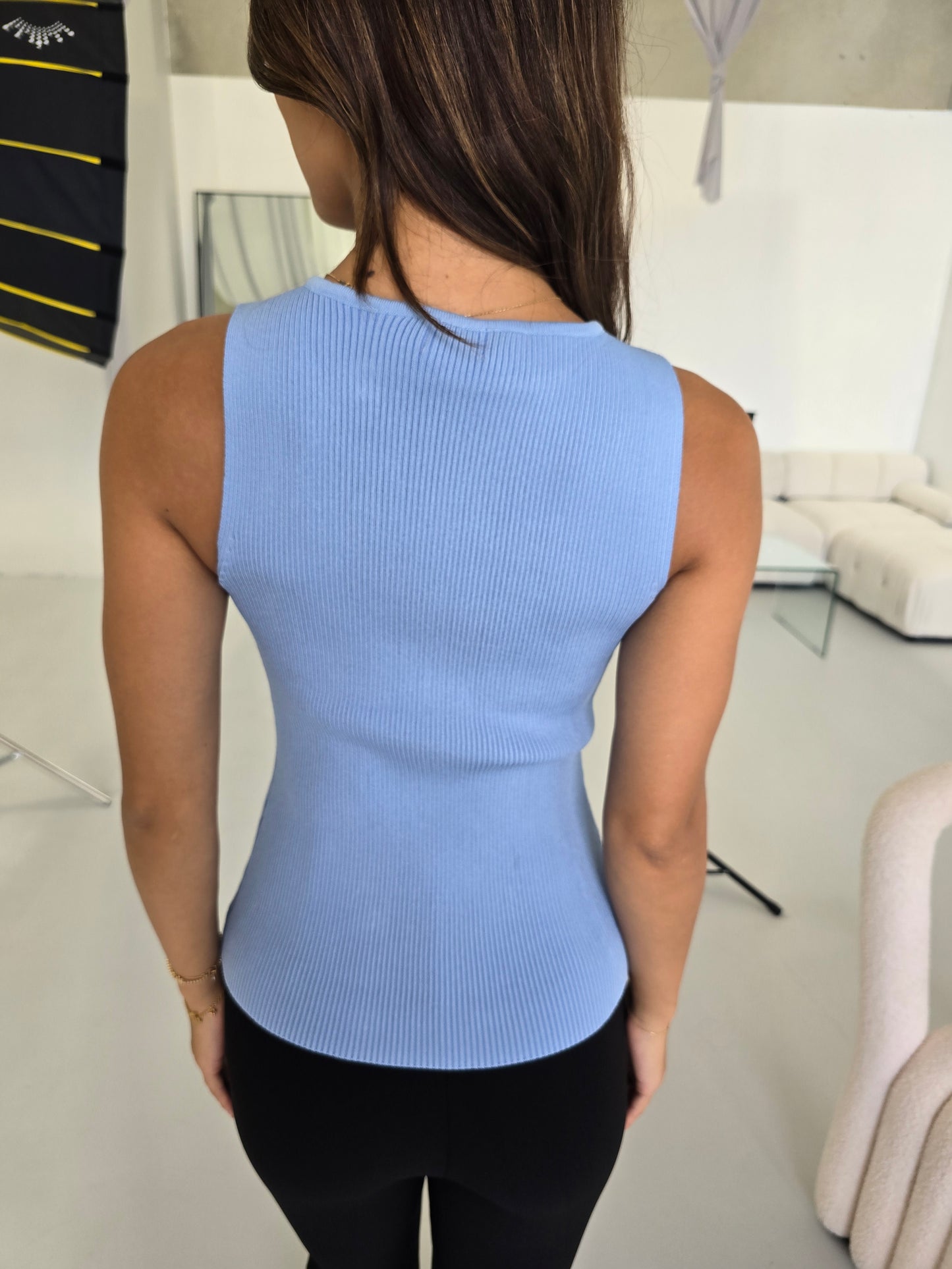 CARTER KNIT TOP - BLUE