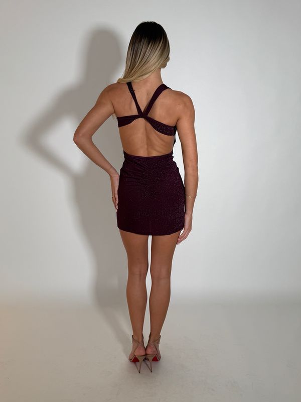 ELOISE DRESS - PURPLE (SHIMMER)
