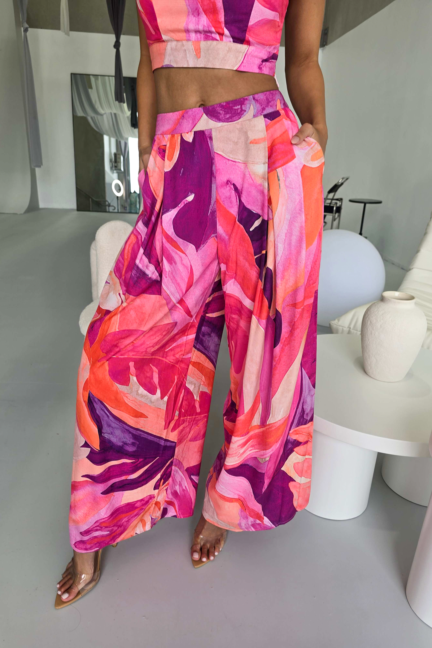 ELANA SET - FLORAL PINK AND PURPLE