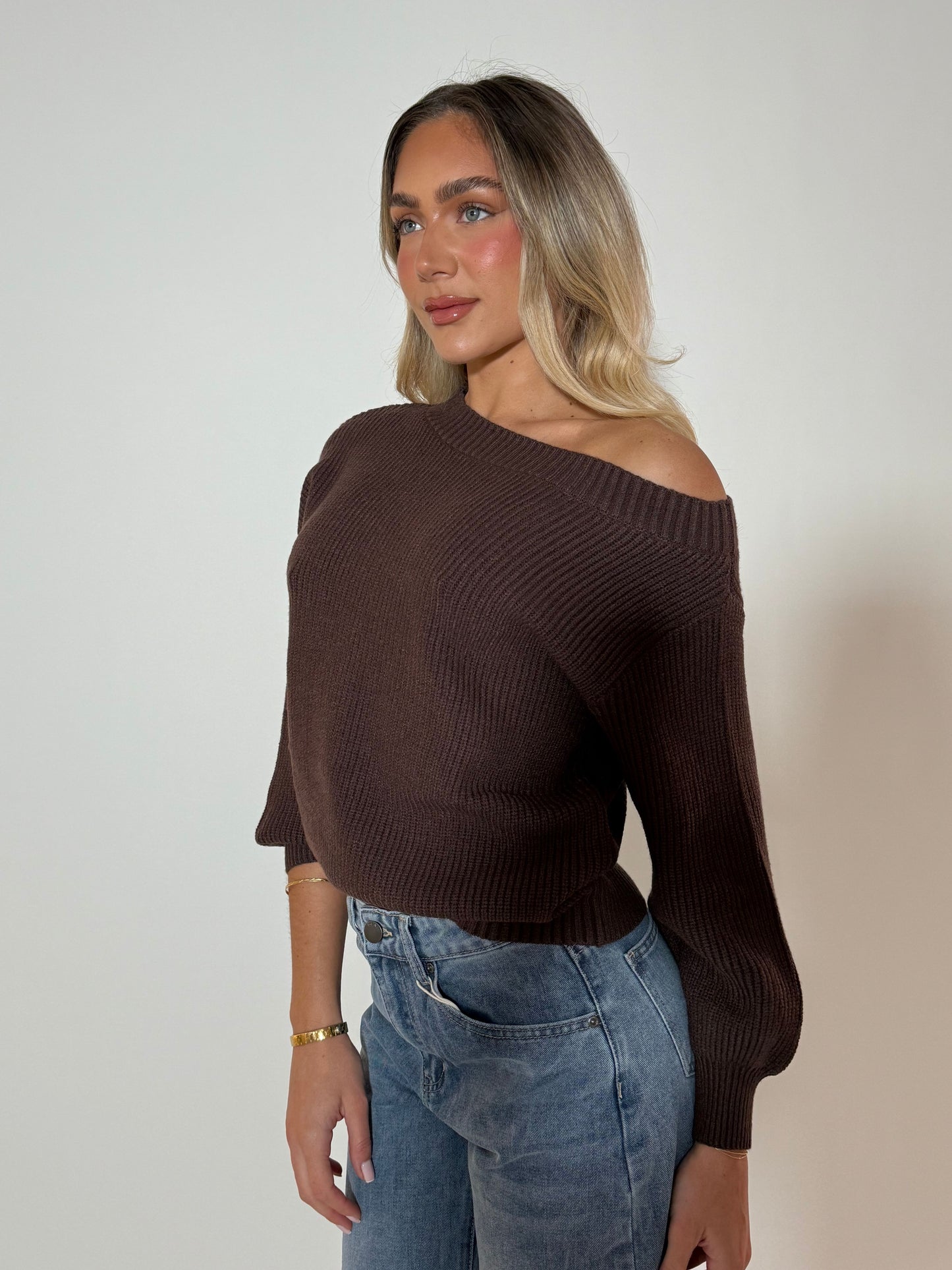 LOA KNIT TOP - ESPRESSO