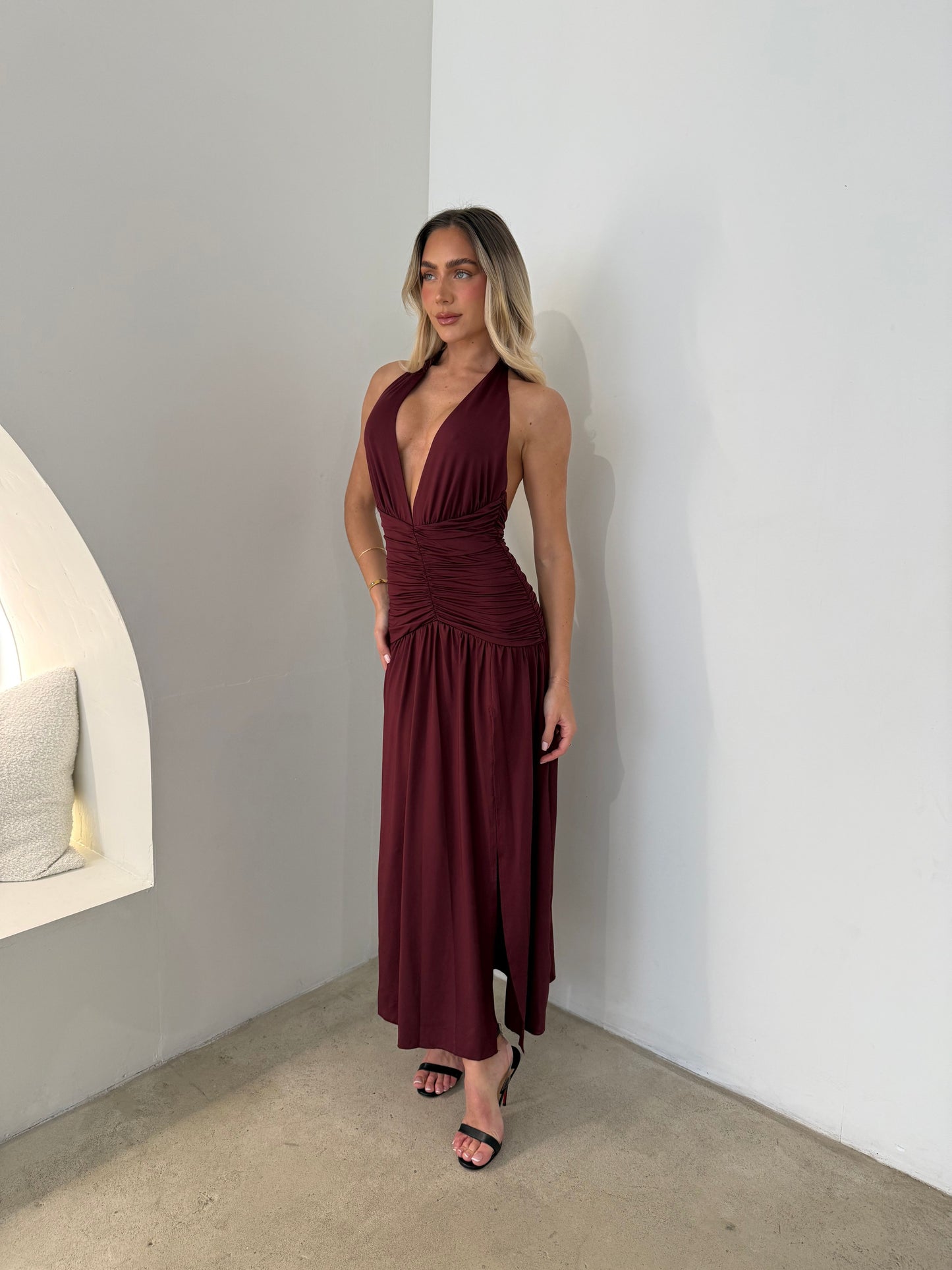 DEJA DRESS - MERLOT