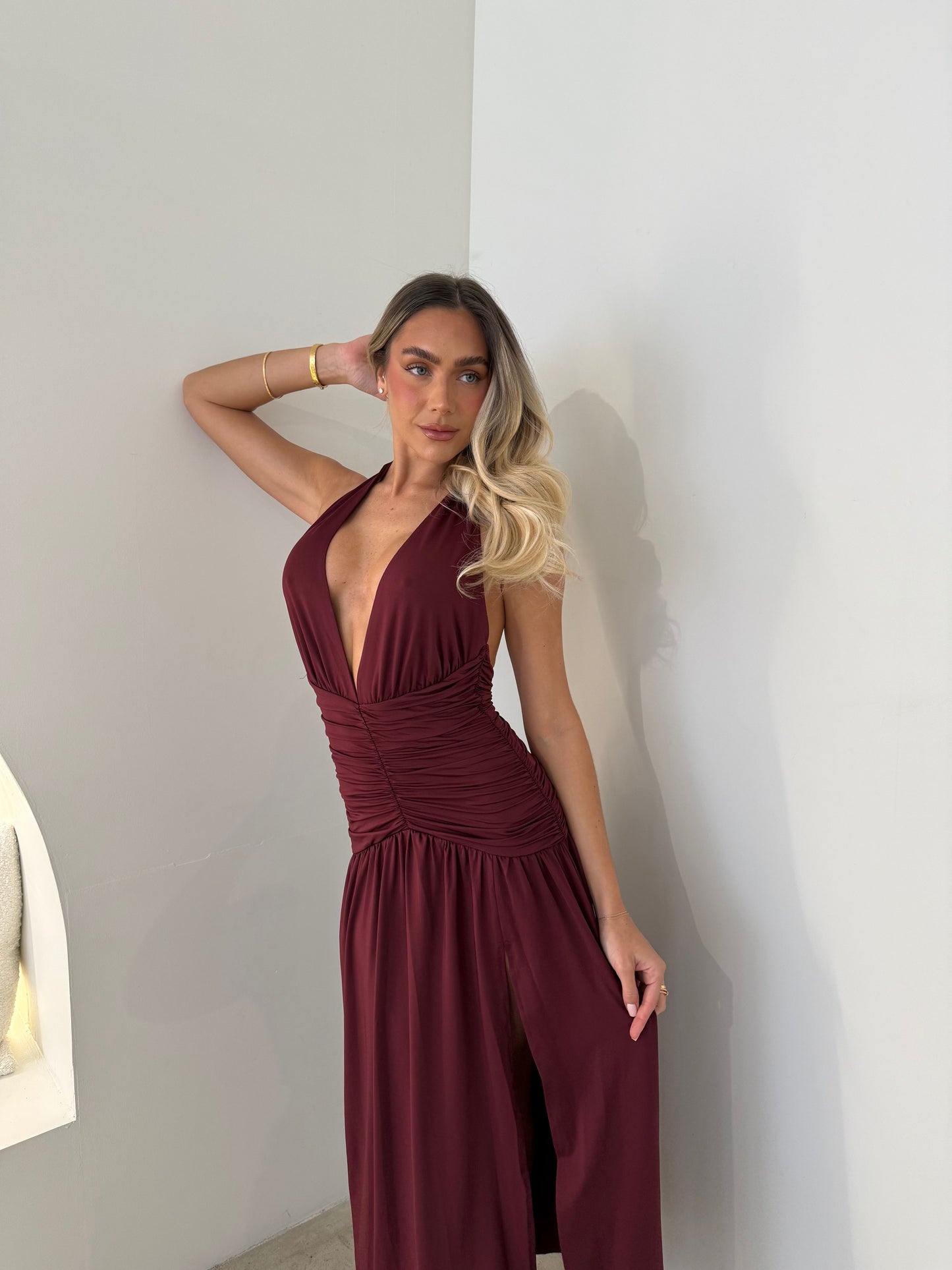 DEJA DRESS - MERLOT