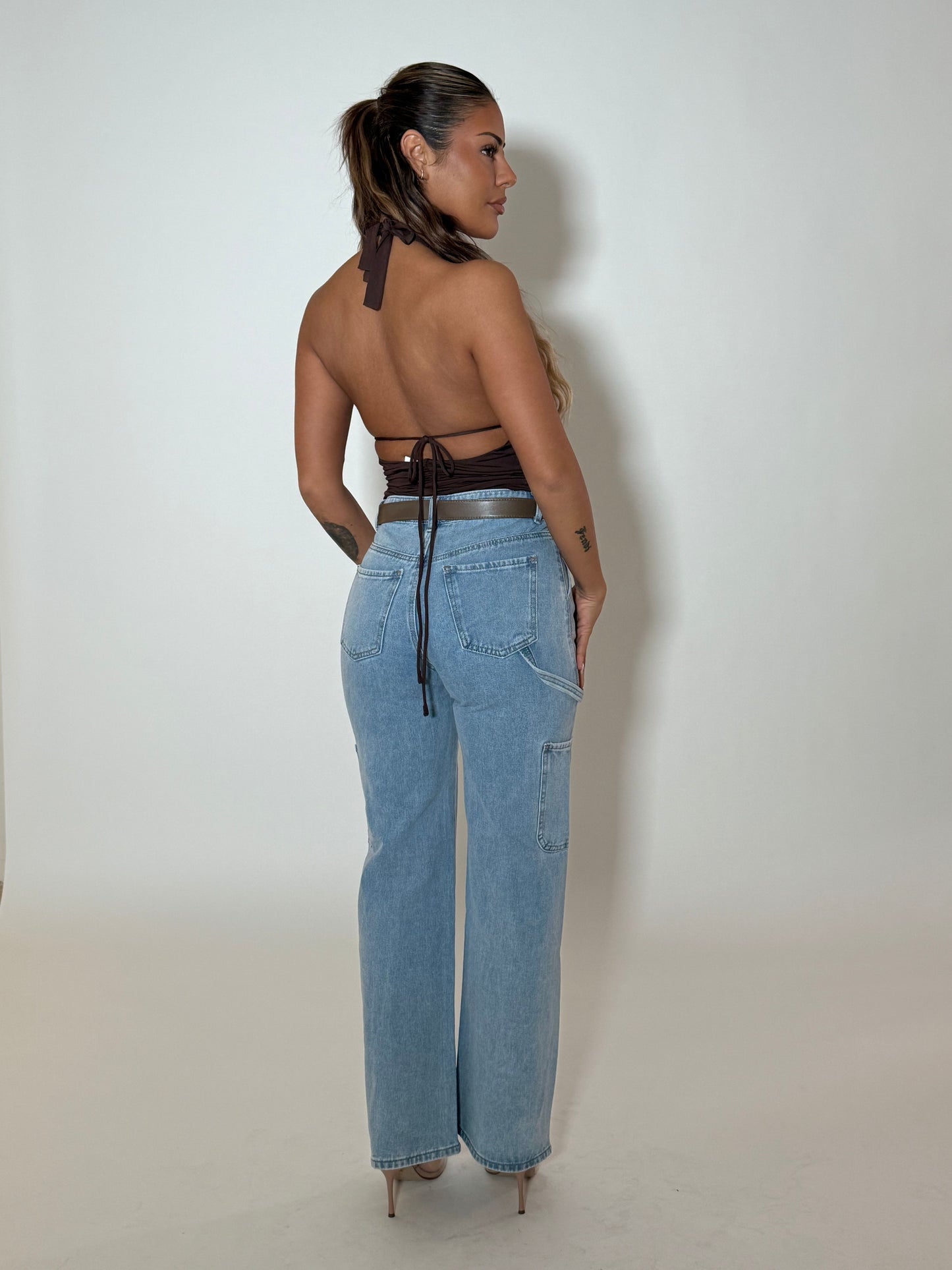SADIE TOP - BROWN