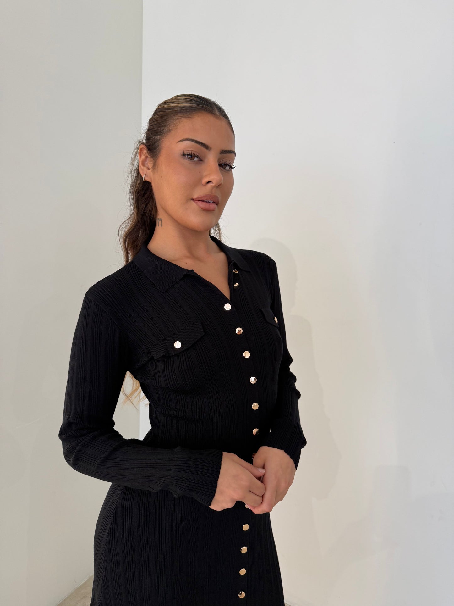 GRACE KNIT DRESS - BLACK