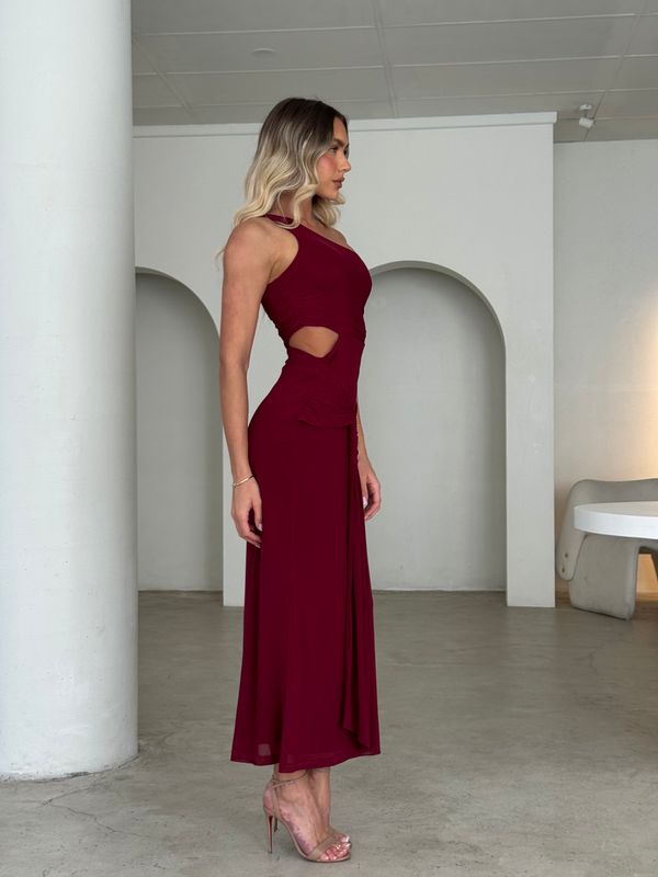 LIVY DRESS - CHERRY