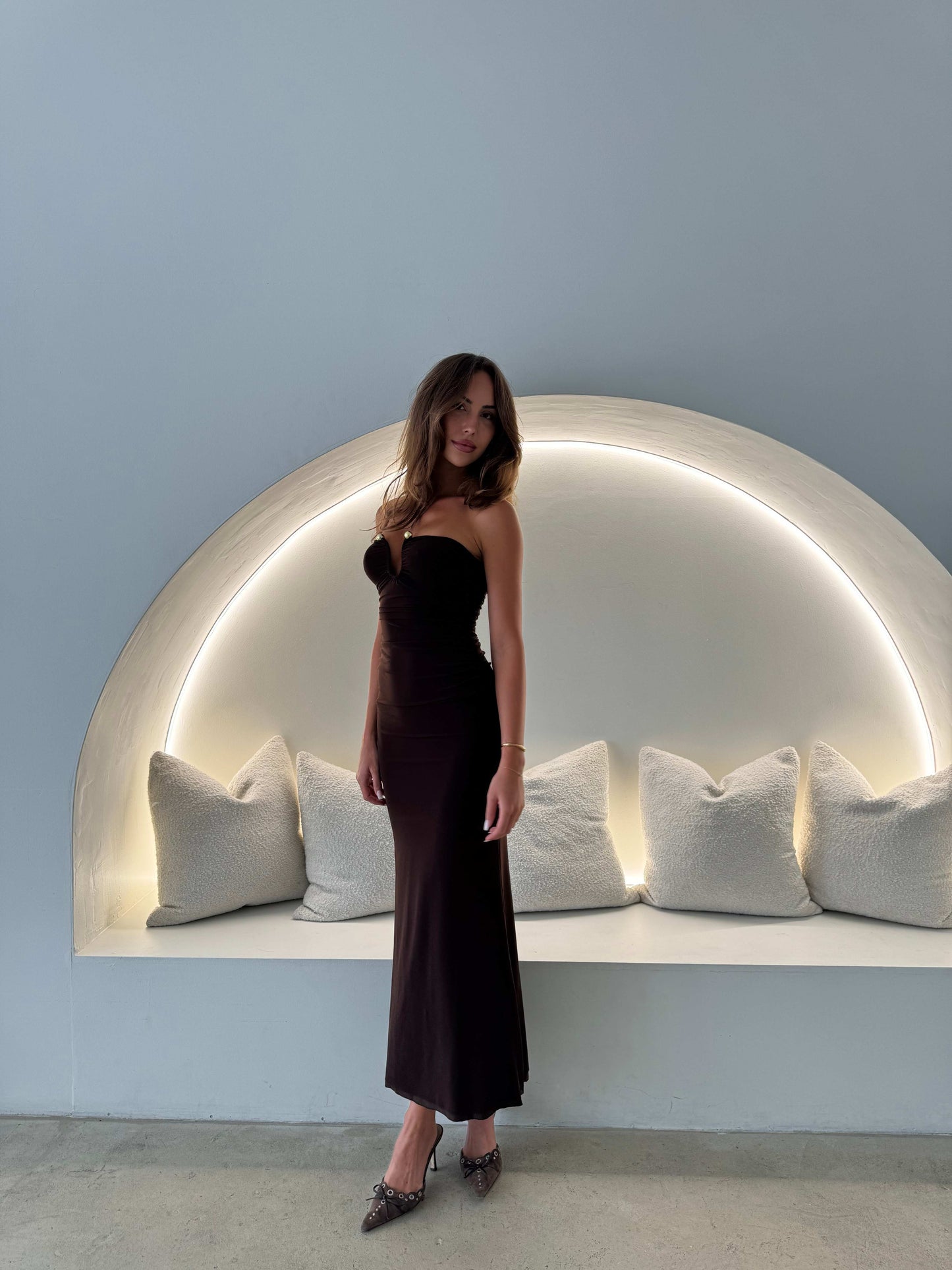 KOURT DRESS - COCOA