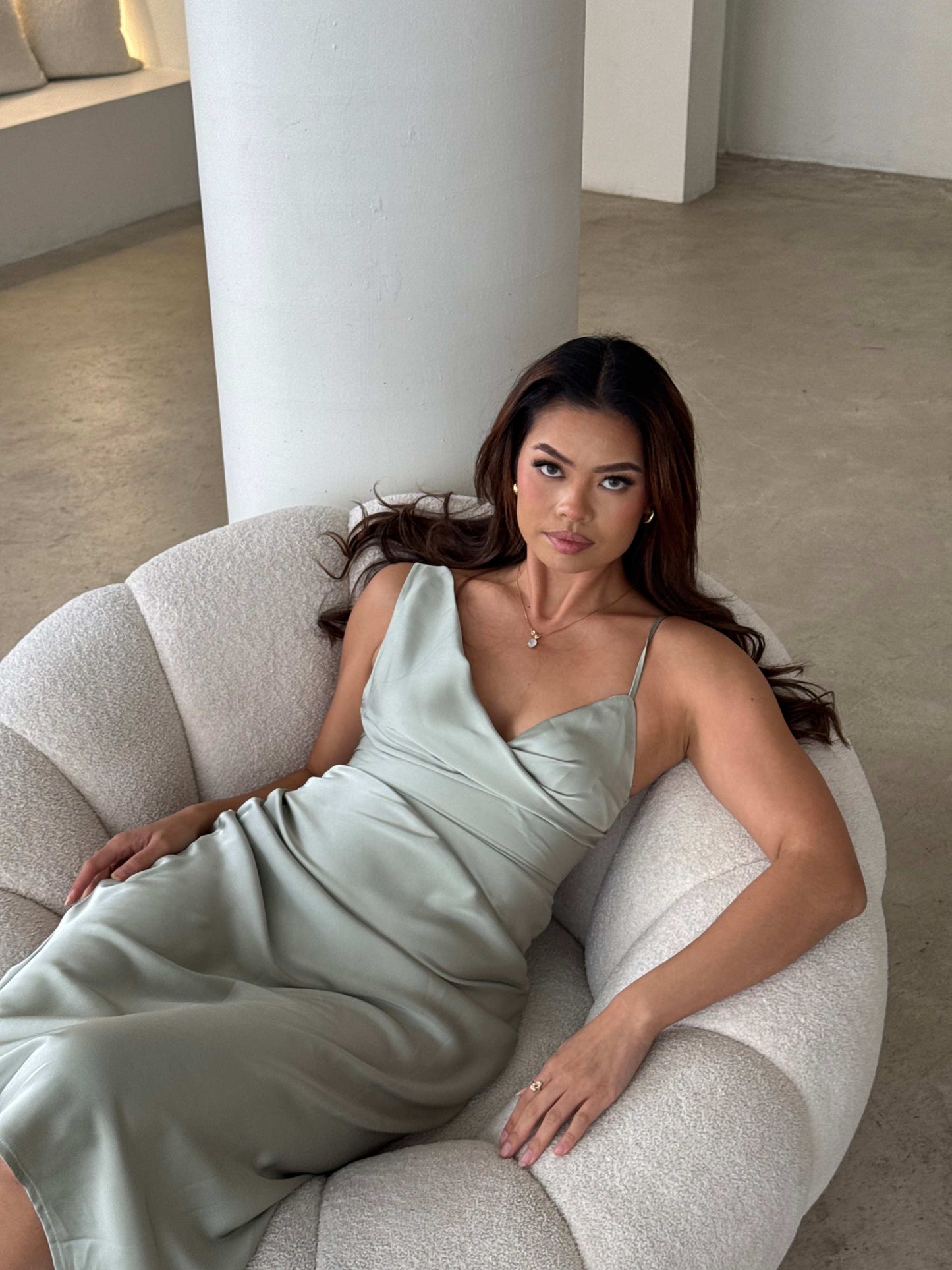 AMIRA DRESS - SAGE