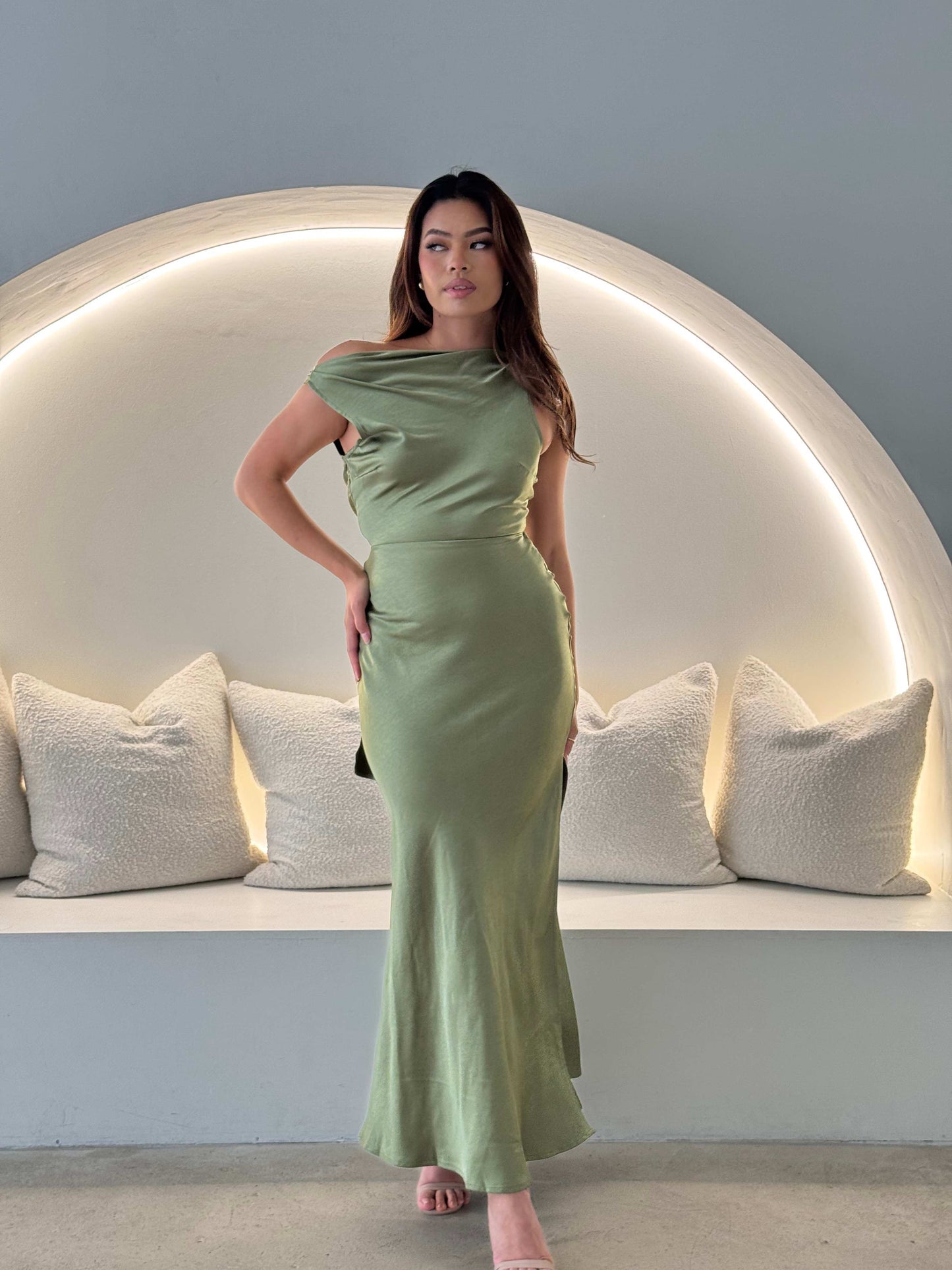 ZENIA DRESS - OLIVE
