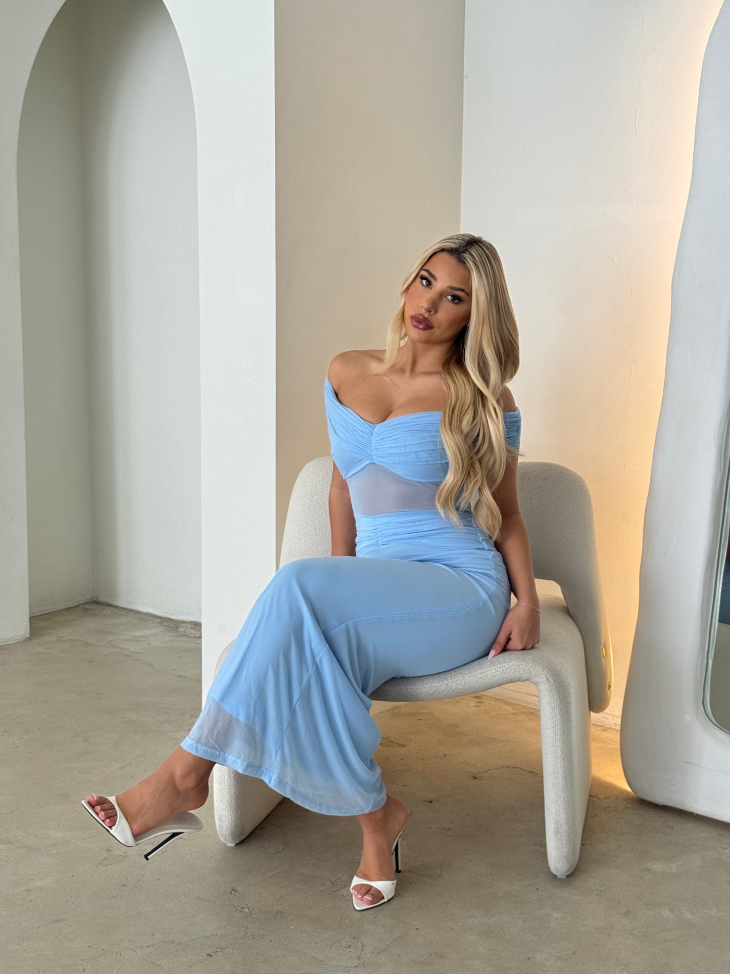 EDIE DRESS - BLUE