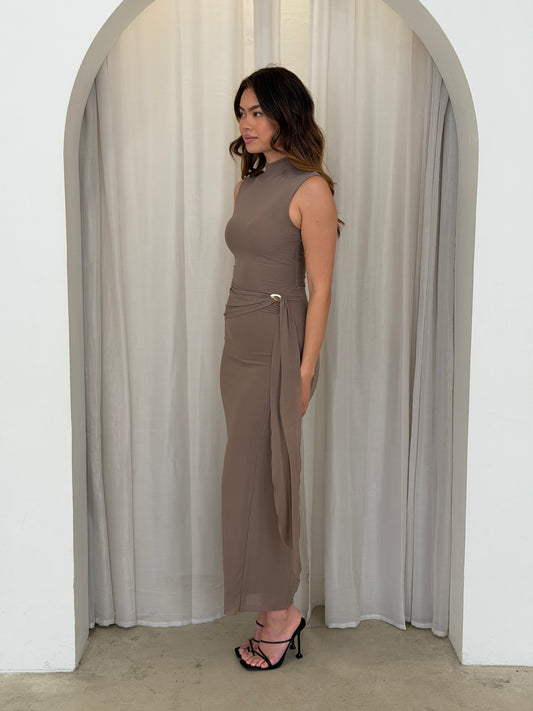 ALYS DRESS - MUSHROOM
