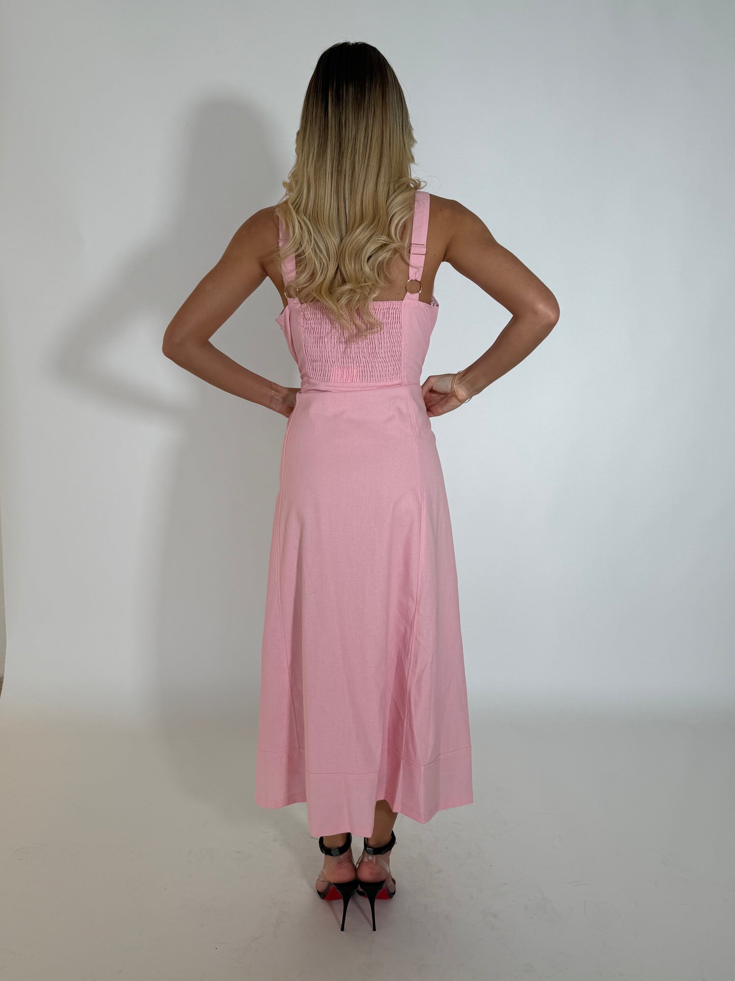 DERRY DENIM DRESS - PINK