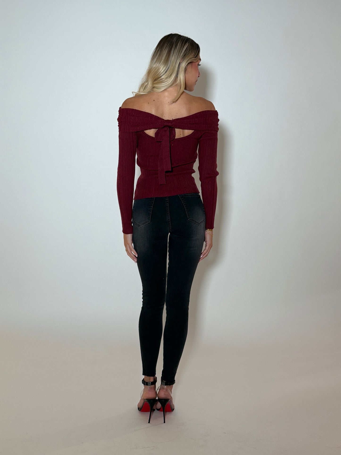 PAYTON KNIT TOP - MERLOT