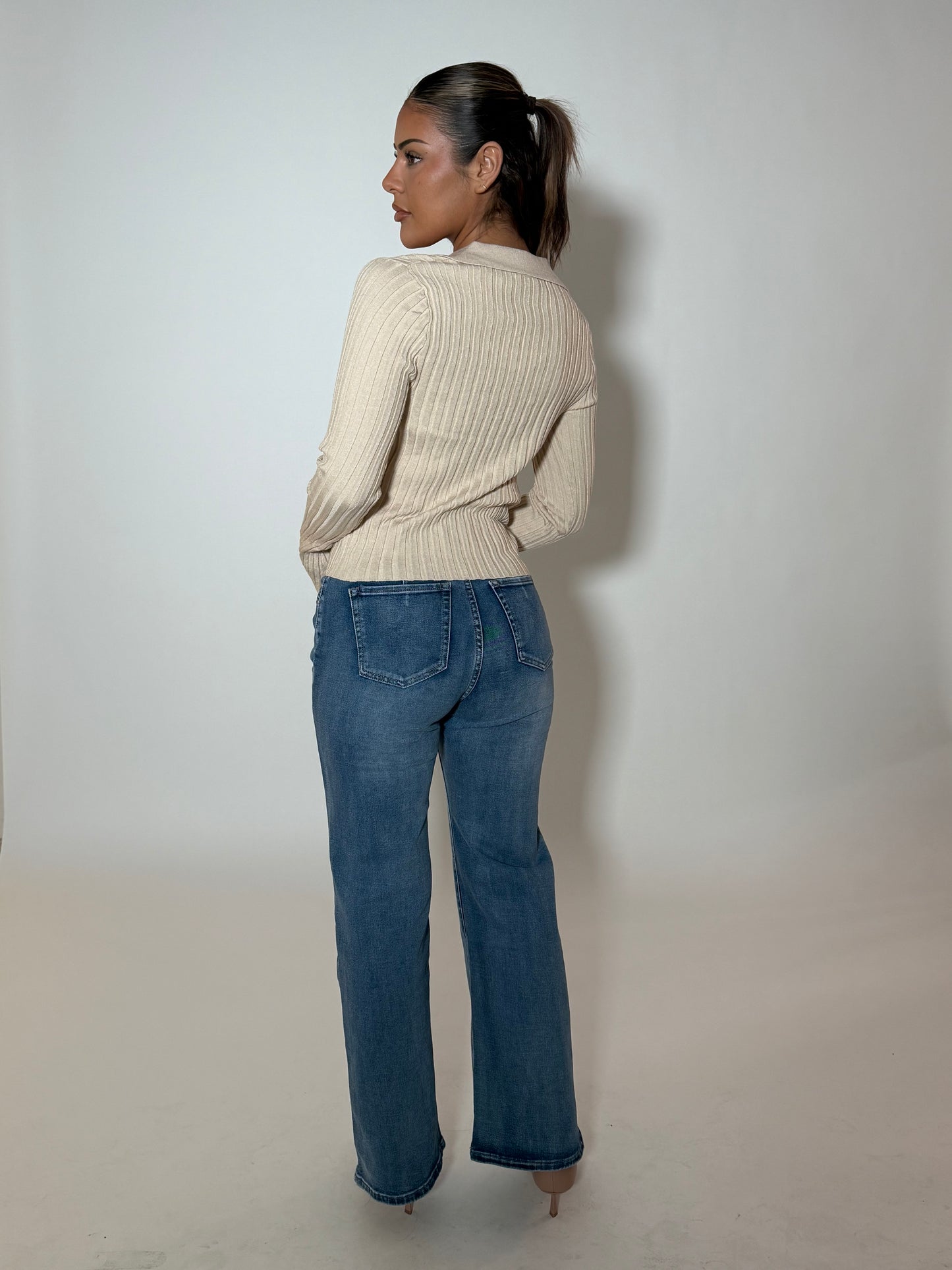 NORA KNIT TOP - BEIGE