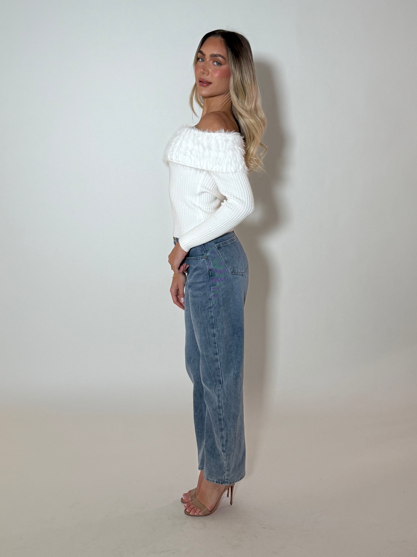 SUSAN KNIT TOP - WHITE