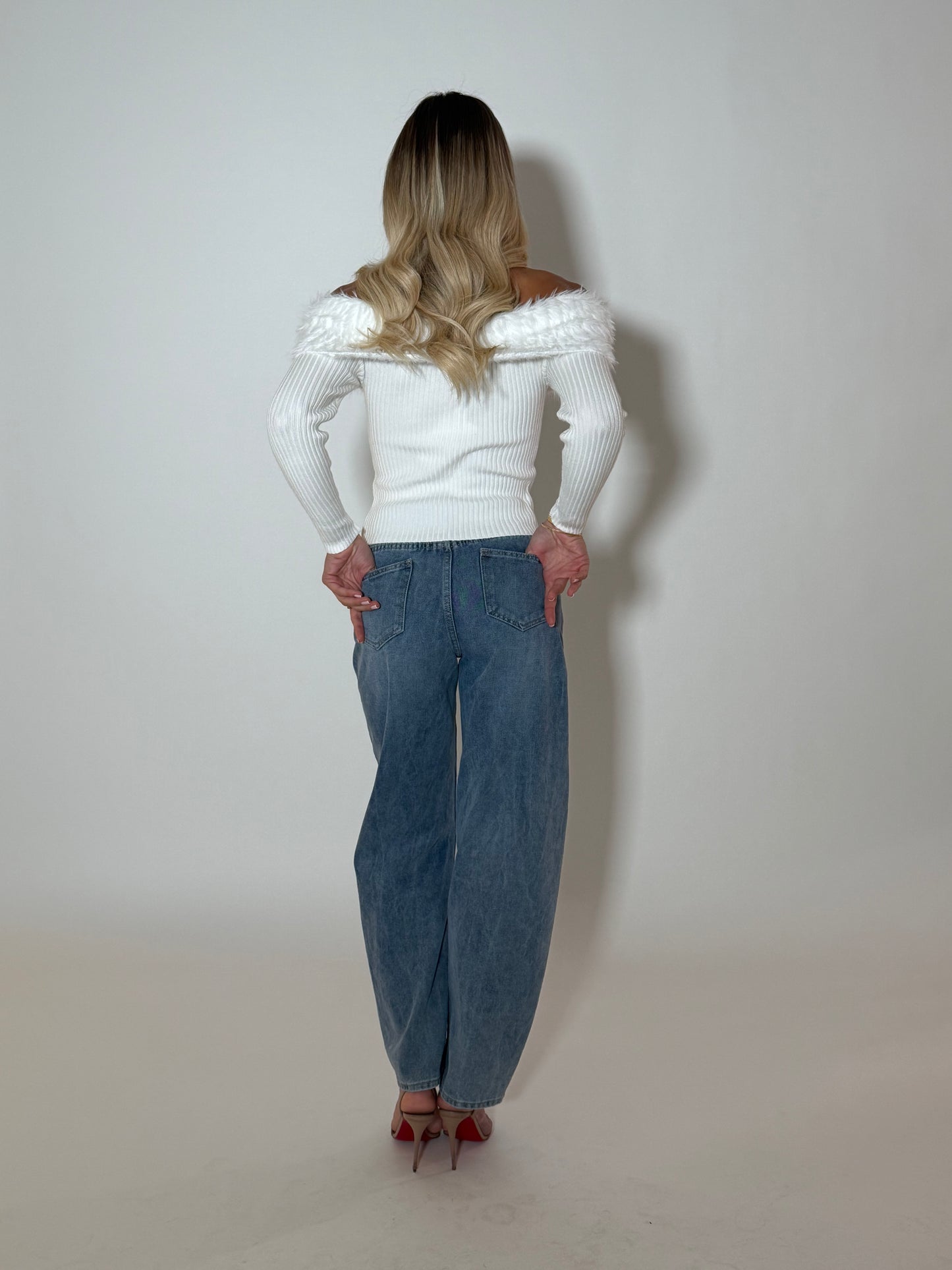 SUSAN KNIT TOP - WHITE