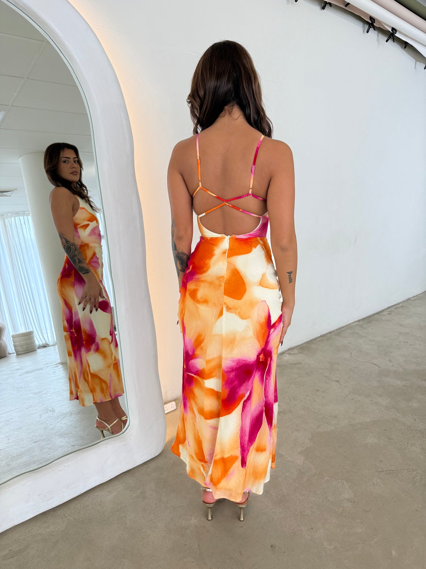 BRIELLE DRESS - ORANGE