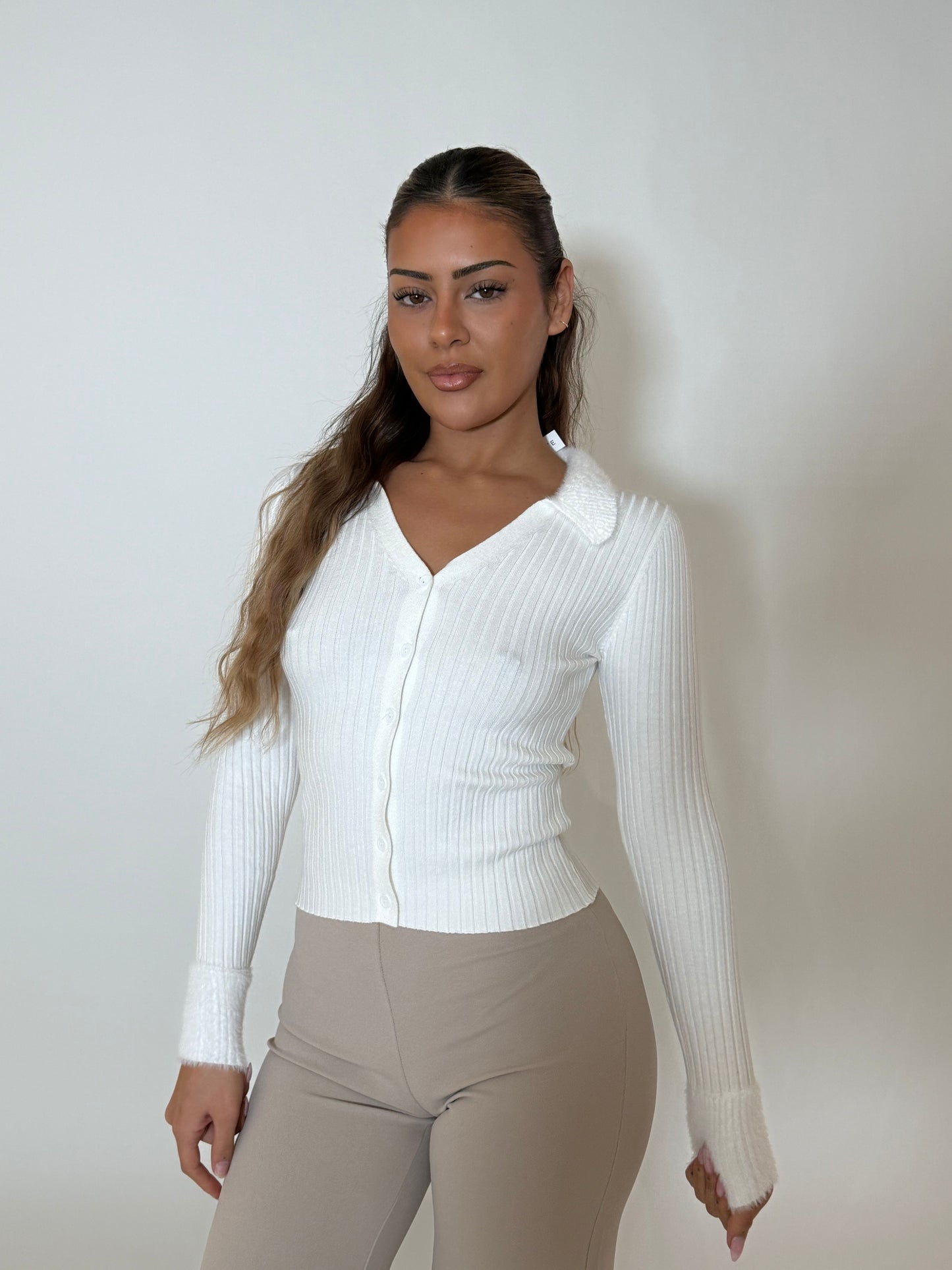 LYNN KNIT TOP - WHITE