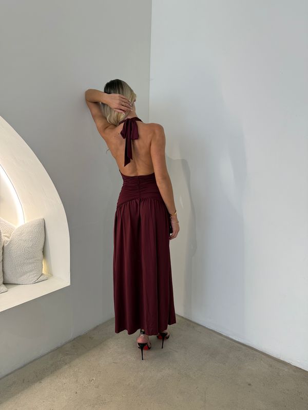 DEJA DRESS - MERLOT
