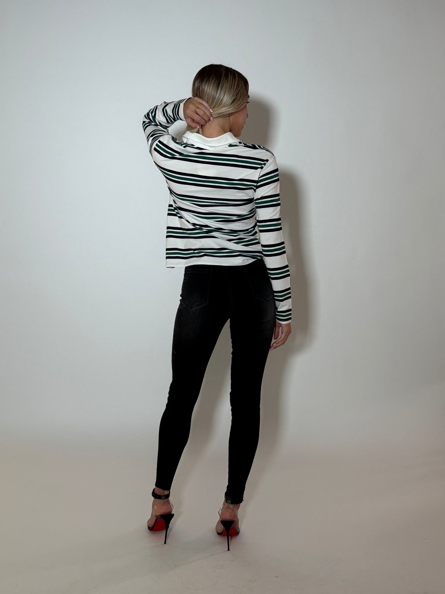 SAMARA SHIRT - GREEN/WHITE