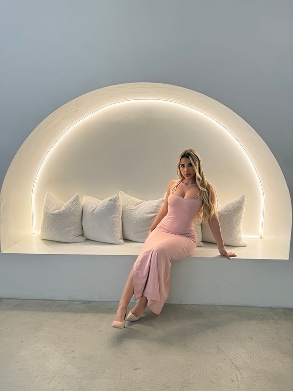 AVERY DRESS - PINK SHIMMER