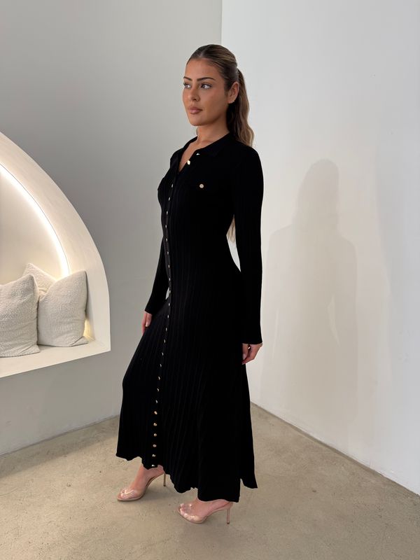 GRACE KNIT DRESS - BLACK