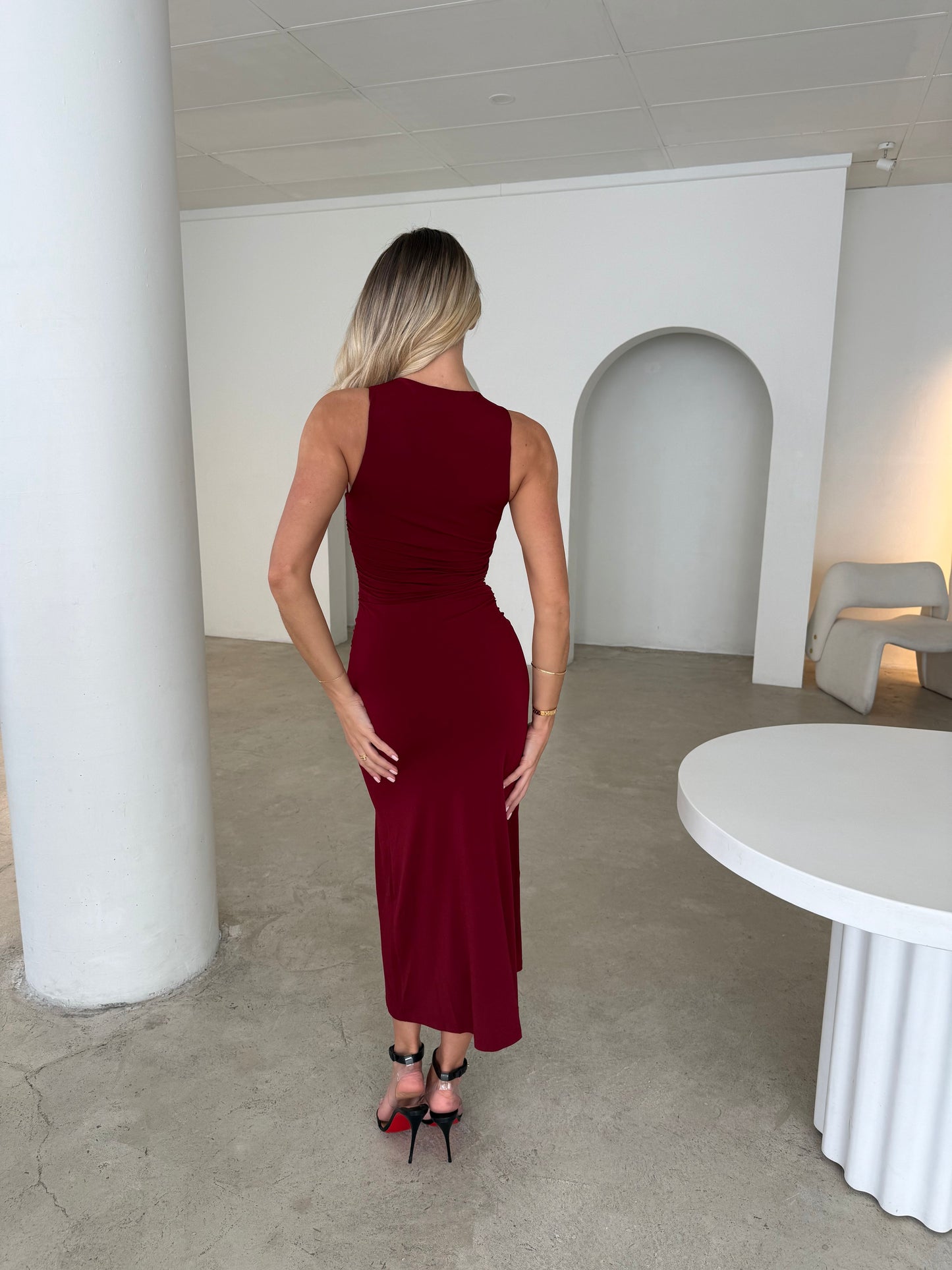MOLLY DRESS - MERLOT