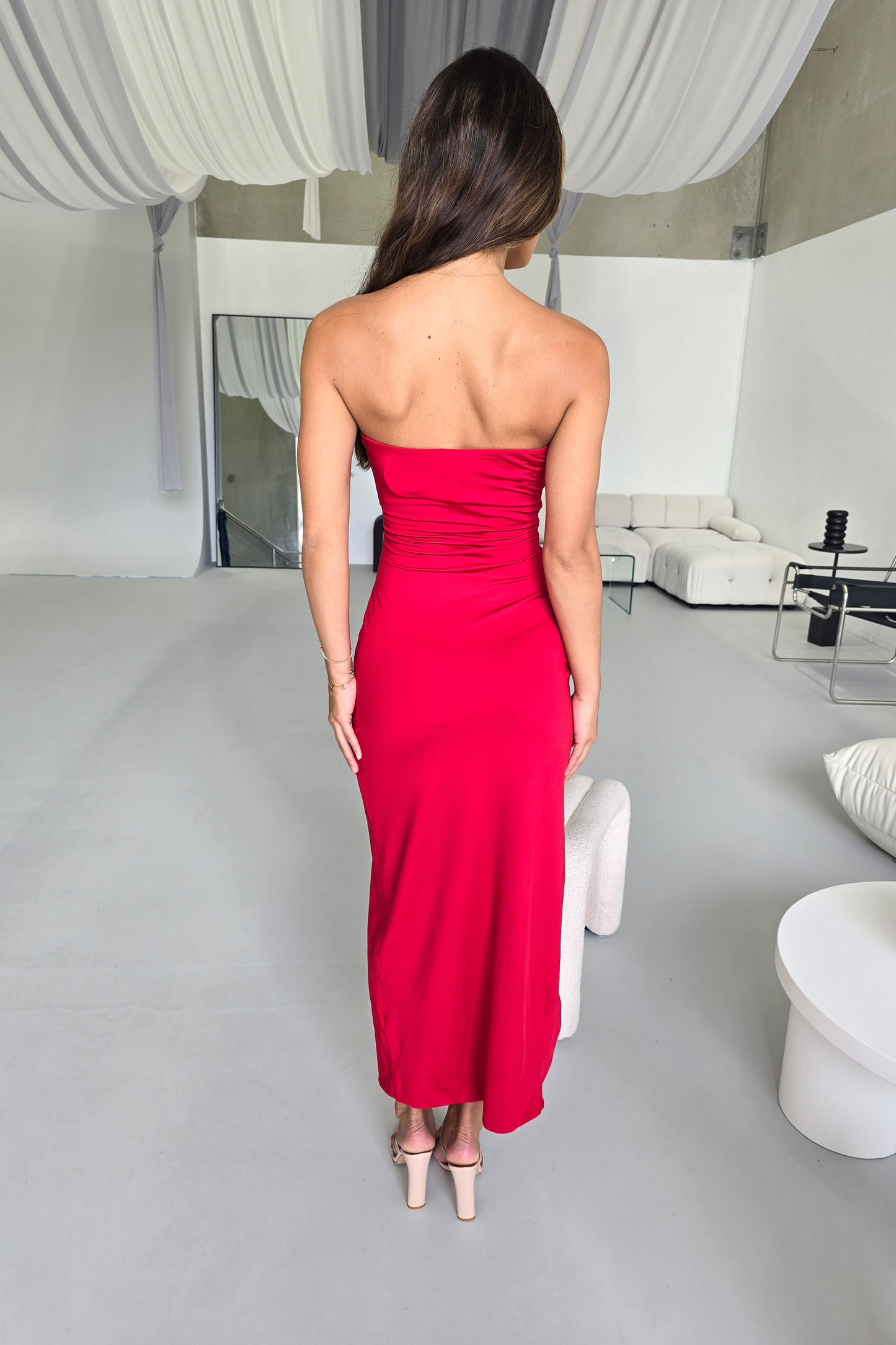 SIENNA DRESS - RED