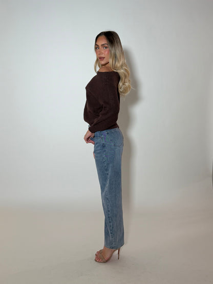 LOA KNIT TOP - ESPRESSO
