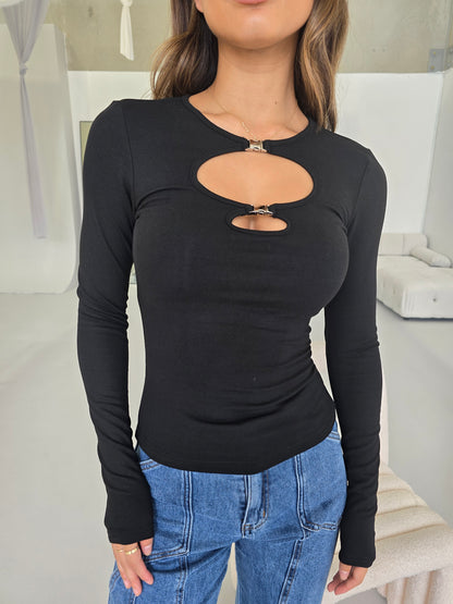 MARY TOP - BLACK
