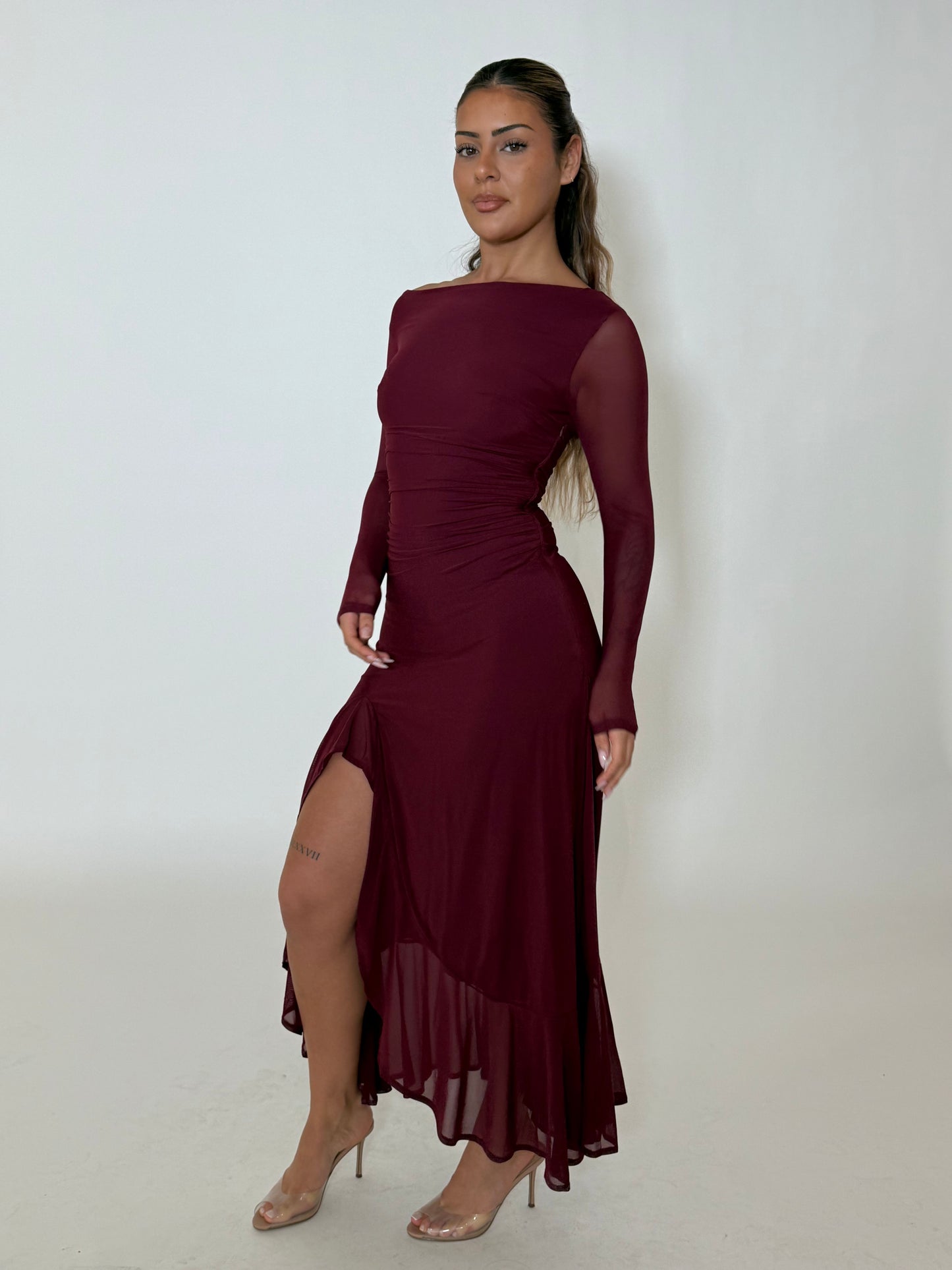 LETTY DRESS - WINE