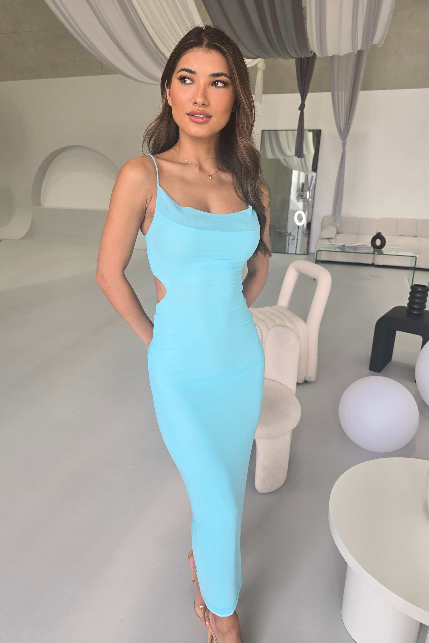 ZOE DRESS - SKY BLUE