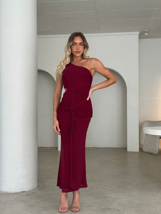 LIVY DRESS - CHERRY