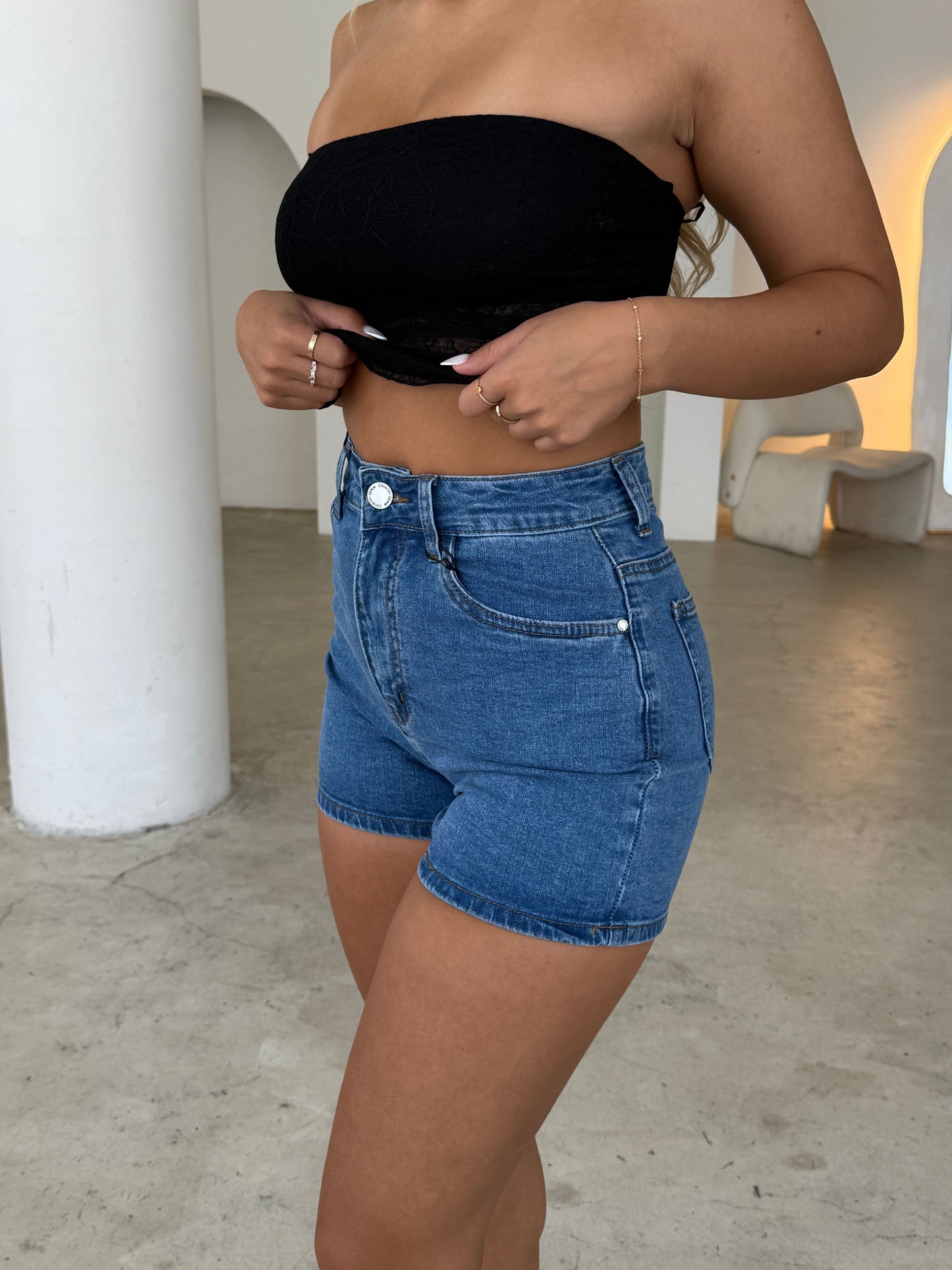 SUMMER DENIM SHORTS - M. BLUE