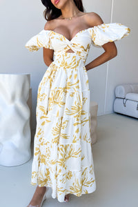 ROSA DRESS - WHITE / YELLOW