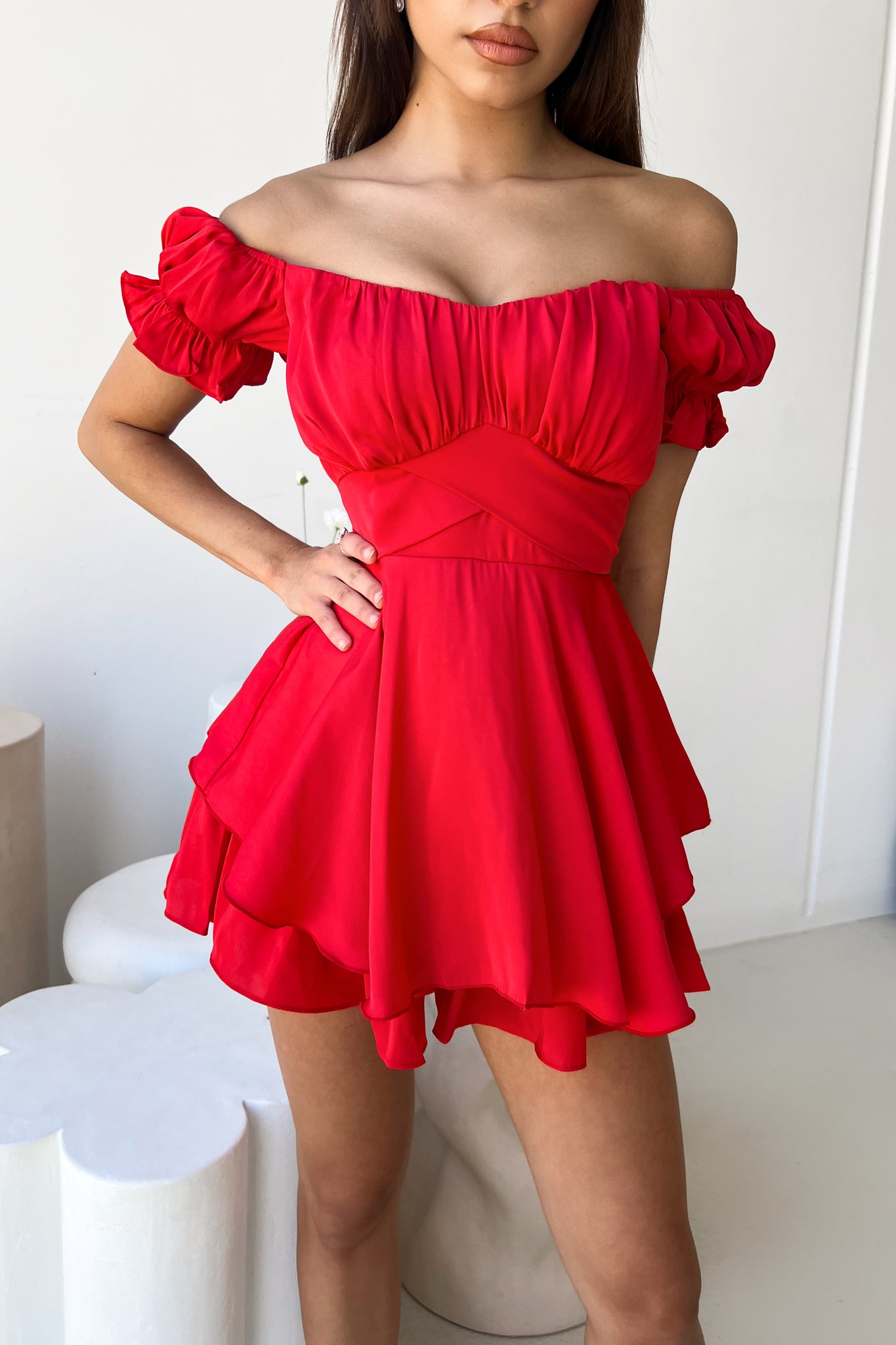 GOOD DAY PLAYSUIT - RED