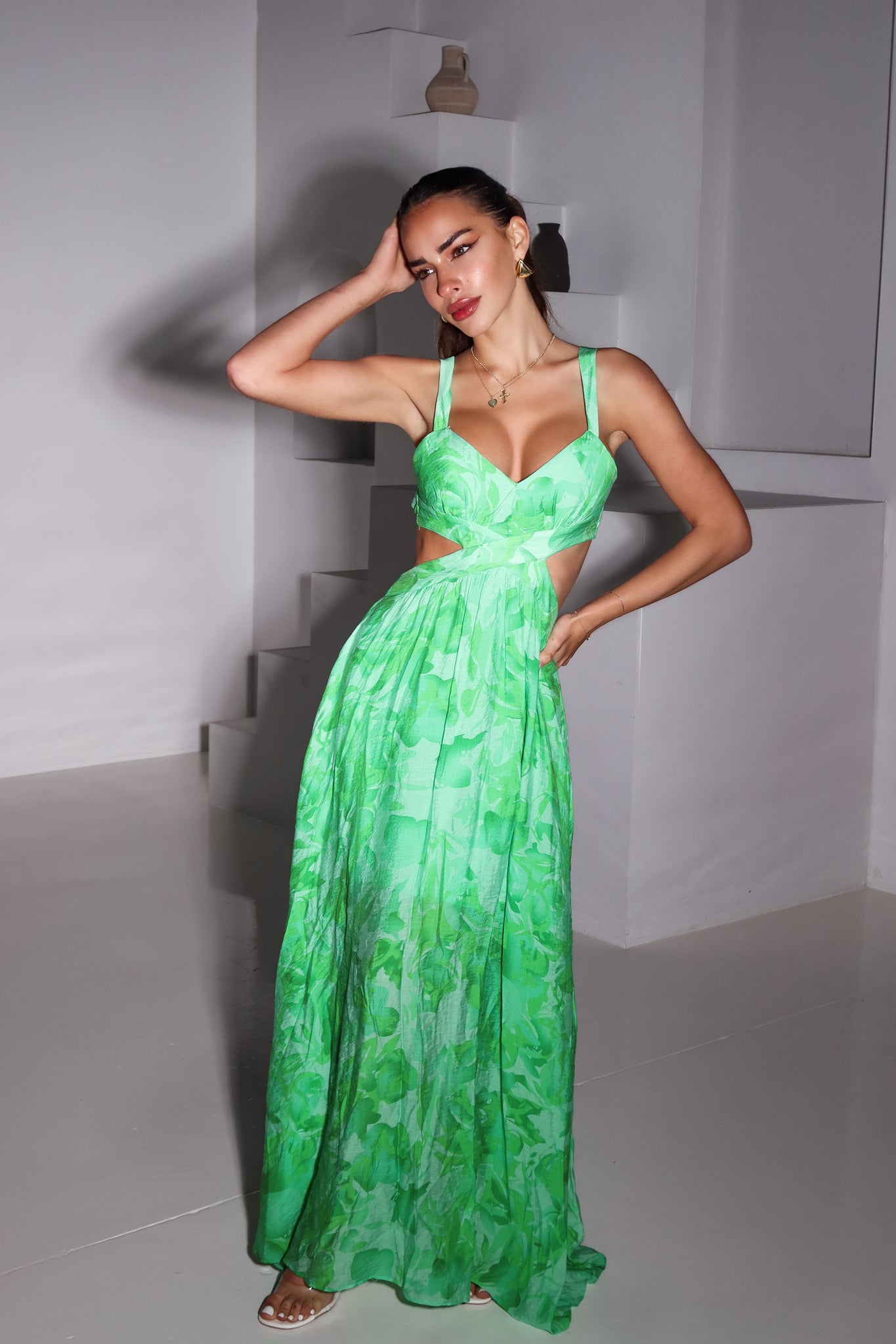 ABBEY DRESS - GREEN