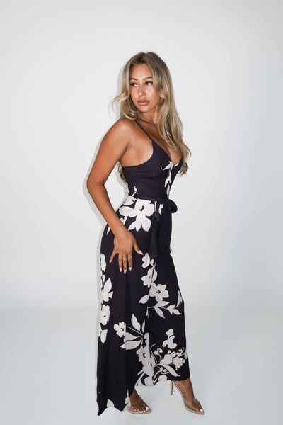 MAUD JUMPSUIT - BLACK FLORAL