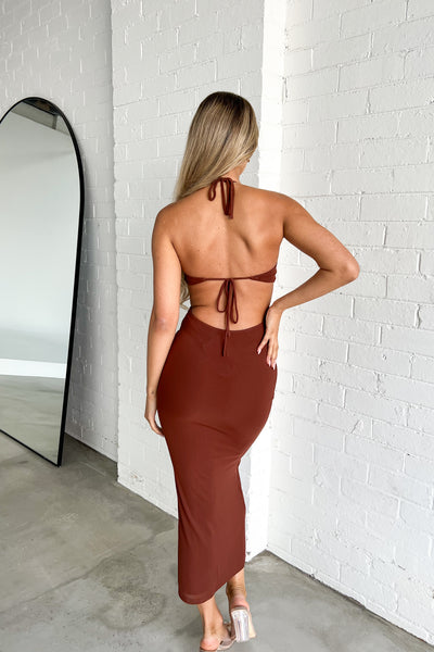 TAYLOR DRESS - BROWN