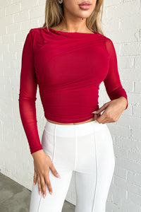 VEDA TOP - MAROON