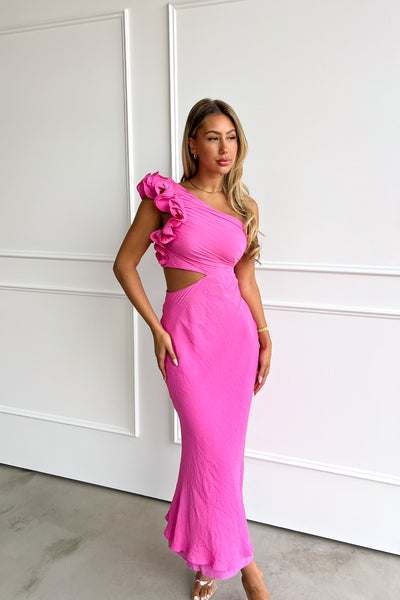 APHRODITE DRESS - HOT PINK