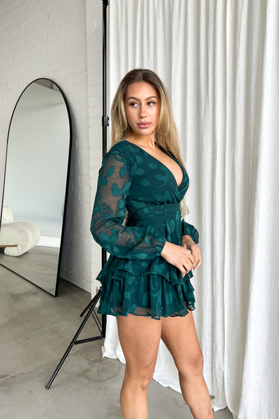 EMELIE PLAYSUIT - EMERALD