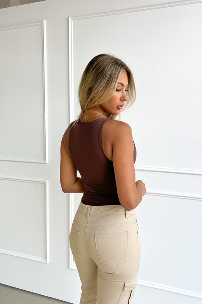 ZAC BODYSUIT - BROWN