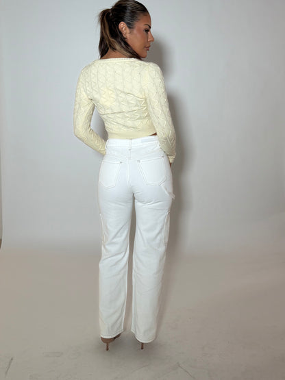 FAITH KNIT TOP - LEMON