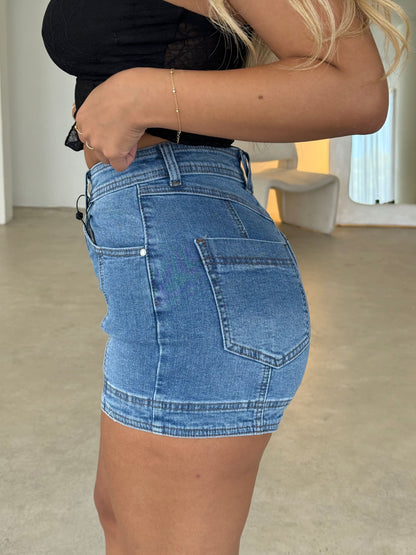 JASE DENIM SHORTS - M. BLUE