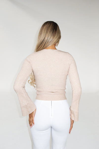 NALFIE KNIT TOP - SAND