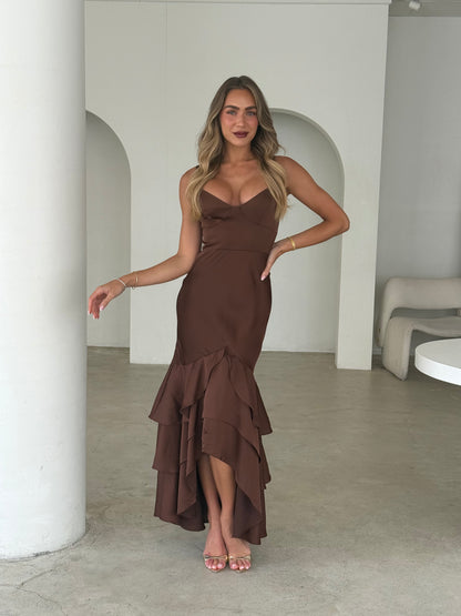 ASTER DRESS - COFFEE